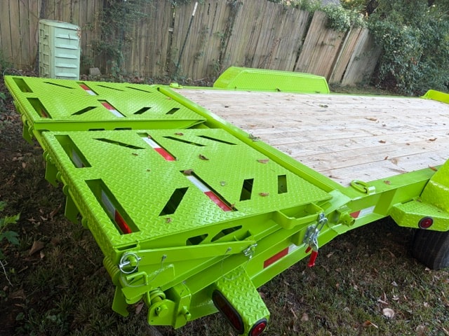 Ironbull equipment trailer — rampage ramps deployed